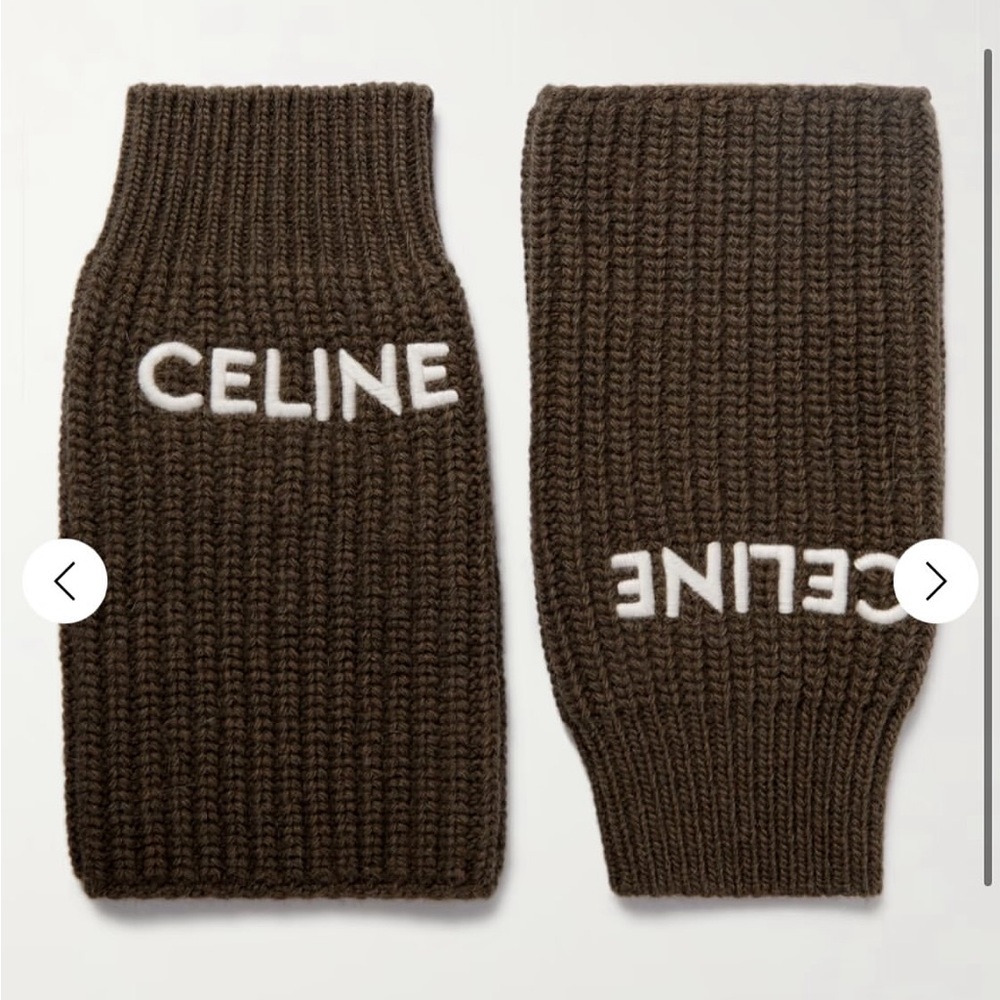 Celine knit fingerless gloves